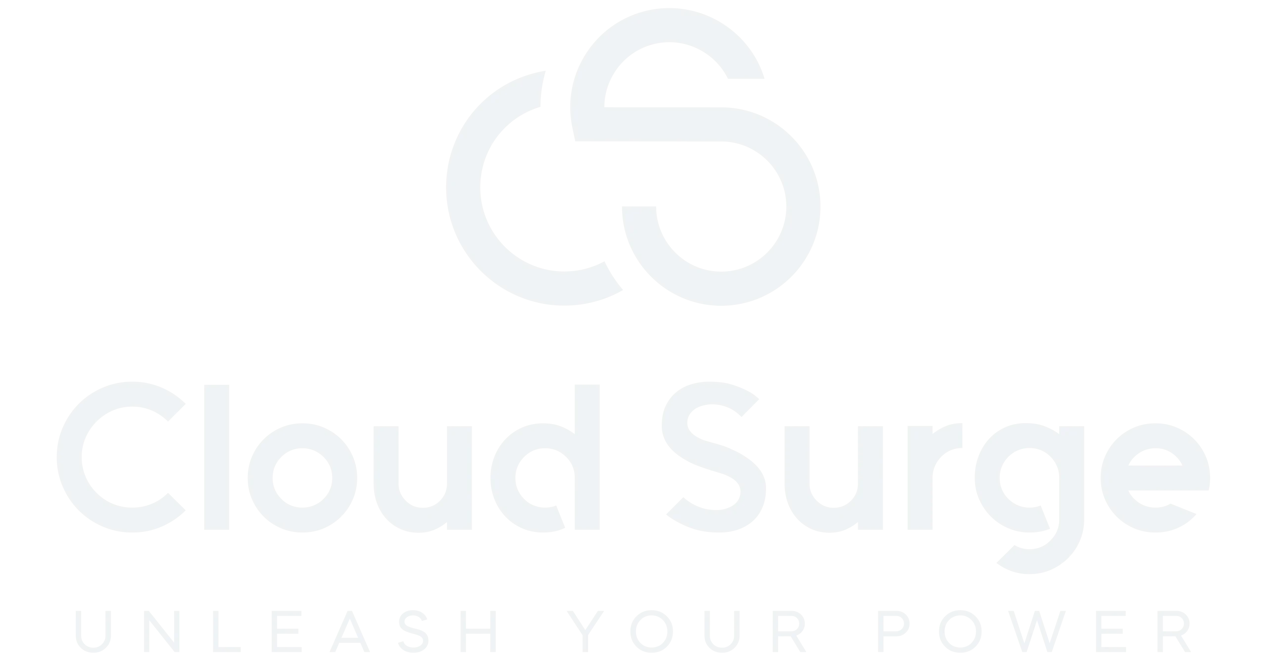 Cloud Surge logo featuring a stylized cloud design in blue and white colors